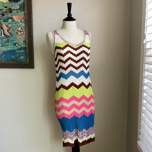 Missoni Multicolored Knit Tank Dress - Picture 1 of 6